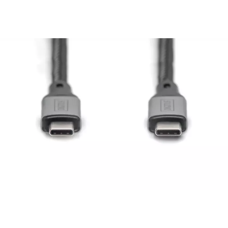 DIGITUS USB 4 jungiamasis kabelis. TypeC į TypeC. AL korpusas, PP pynė, 8K@60Hz. PD3.0. 40 Gbit/s. 1 m. juodas