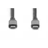 DIGITUS USB 4 jungiamasis kabelis. Type-C į Type-C. AL korpusas PP pynė 4K@60Hz. PD3.0. 20 Gbit/s. 3 m. juodas