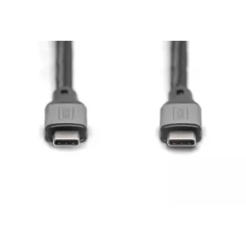 DIGITUS USB 4 jungiamasis kabelis. Type-C į Type-C. AL korpusas PP pynė 4K@60Hz. PD3.0. 20 Gbit/s. 3 m. juodas