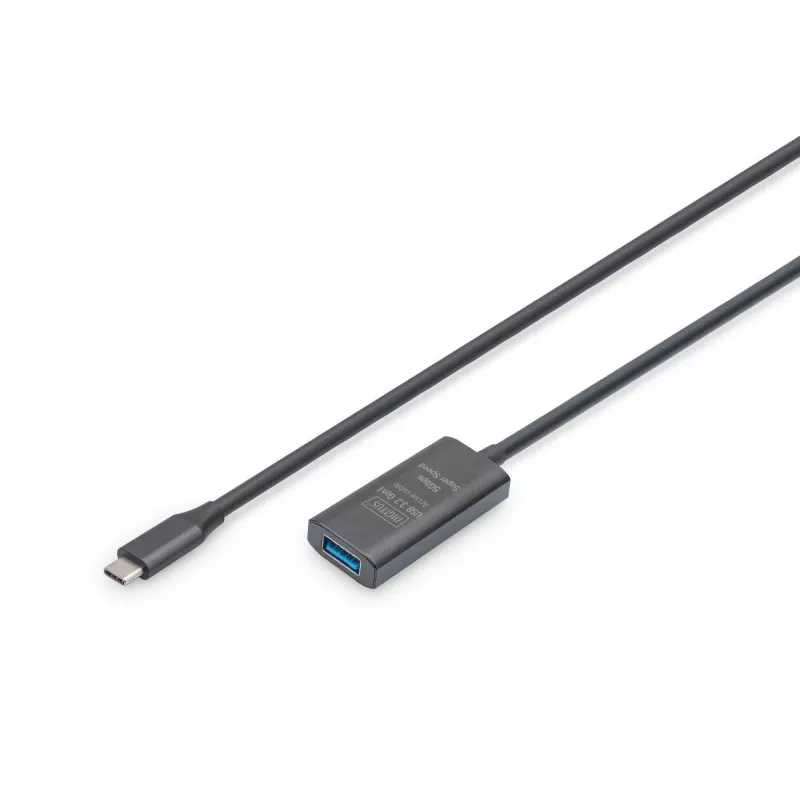 DIGITUS aktyvus USB-C ilginimo laidas - 5G USB 3.2 Gen1 USB-C - USB-A (M/F) - 5 m