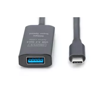 DIGITUS aktyvus USB-C ilginimo laidas - 5G USB 3.2 Gen1 USB-C - USB-A (M/F) - 5 m