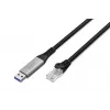 DIGITUS USB 3.2 Gen1 - RJ45 Ethernet laidas - CAT6a S/FTP Juodas - 2m