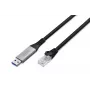 DIGITUS USB 3.2 Gen1 - RJ45 Ethernet kabelis - CAT6a S/FTP Juodas - 10 m