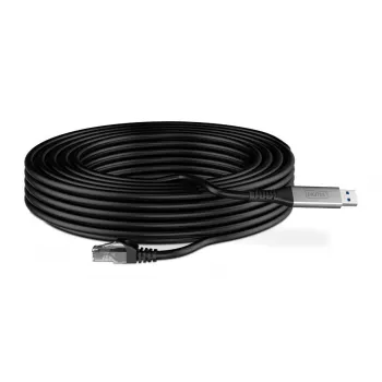 DIGITUS USB 3.2 Gen1 - RJ45 eterneto laidas - CAT6a S/FTP juodas - 15 m