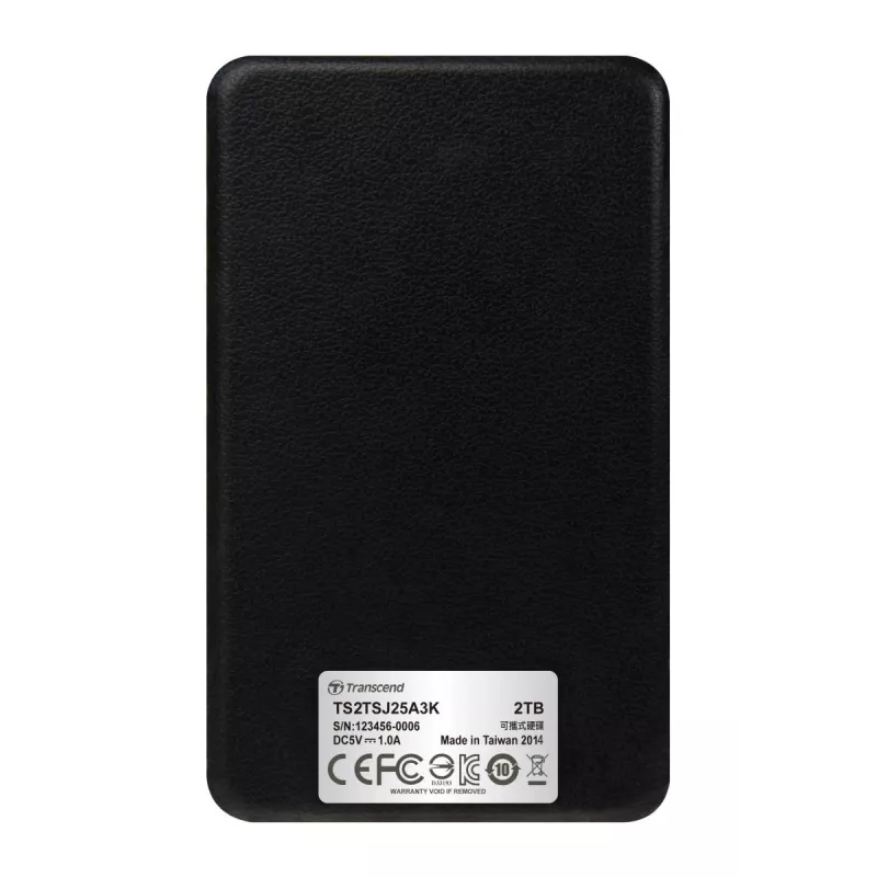 TRANSCEND Storejet 25a3 2TB SATA 2.5in USB3.0 Juoda