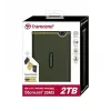 TRANSCEND Storejet 25m3 2TB SATA 2.5in USB3.0 karinė žalia