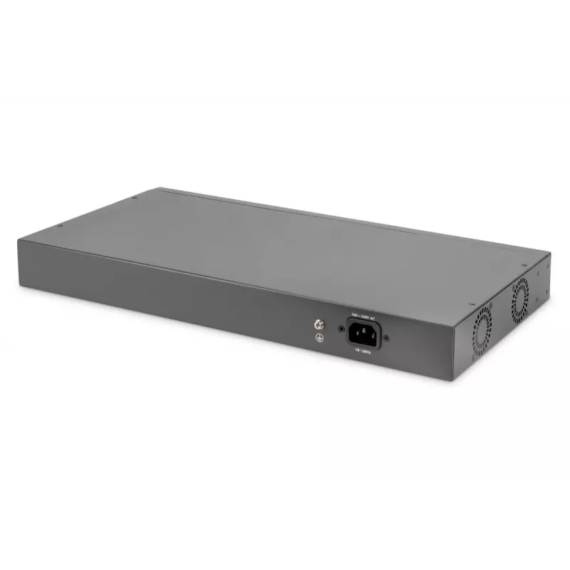 DIGITUS 24 prievadų spartusis eterneto PoE komutatorius, 2G Combo TP/SFP, 390 W