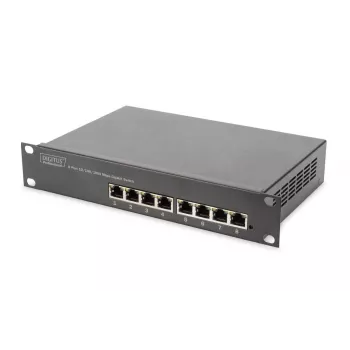 DIGITUS 8 prievadų gigabitinis eterneto komutatorius 10 colių 8x10/100/1000 Mbps RJ45