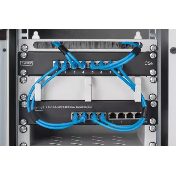 DIGITUS 8 prievadų gigabitinis eterneto komutatorius 10 colių 8x10/100/1000 Mbps RJ45