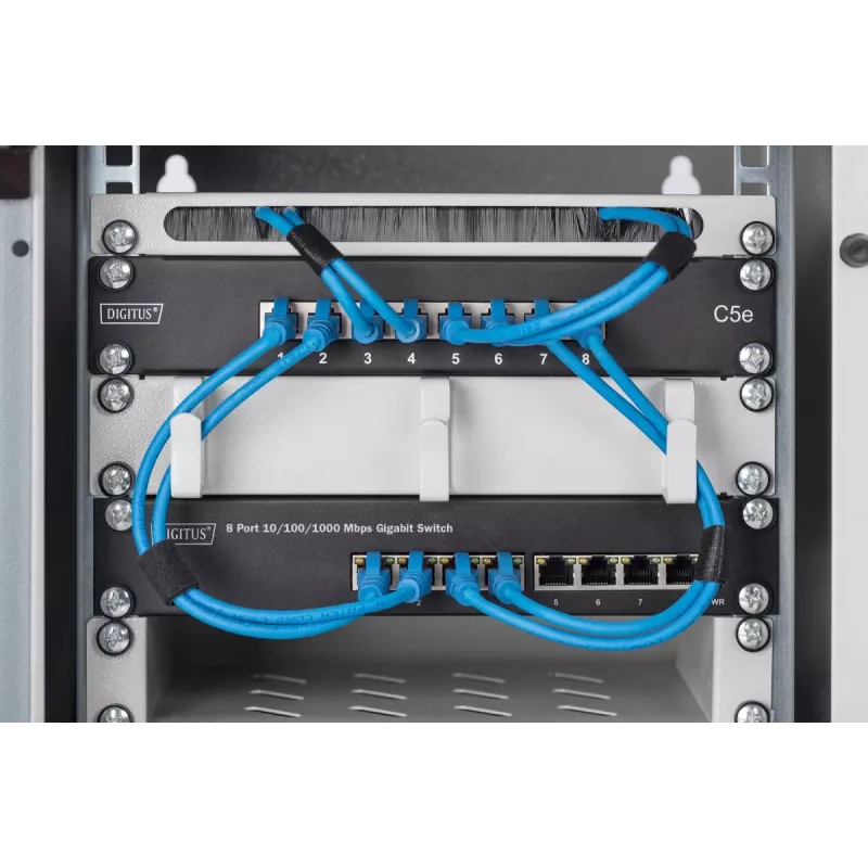 DIGITUS L2 valdomas gigabitinio Ethernet PoE komutatorius 8 prievadų PoE, 10 colių 80 W PoE biudžetas