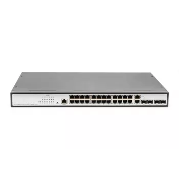 DIGITUS L2 valdomas Gigabit Ethernet komutatorius 24 prievadų + 2 kombinuoti ir 2 SFP aukštyninio ryšio prievadai