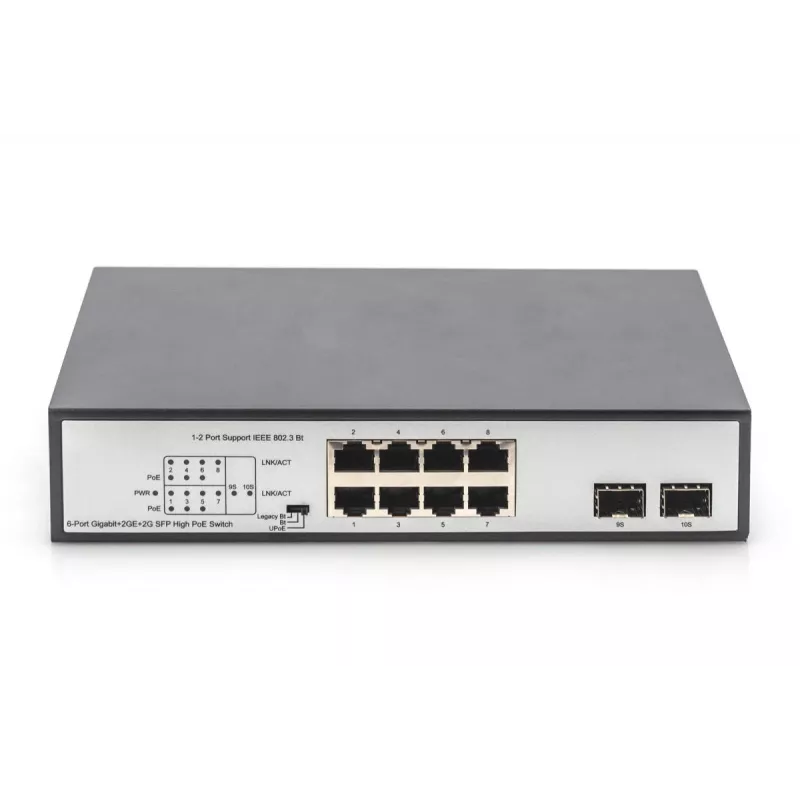 Nevaldomas komutatorius Digitus DN-95140 8 prievadų Gigabit PoE