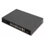 DIGITUS PoE komutatorius 16 prievadų 10/100 Mbps 16 x10/100Mbps PoE RJ45 prievadai, 1x GE RJ45, 1x SFP