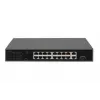 DIGITUS PoE komutatorius 16 prievadų 10/100 Mbps 16 x10/100Mbps PoE RJ45 prievadai, 1x GE RJ45, 1x SFP