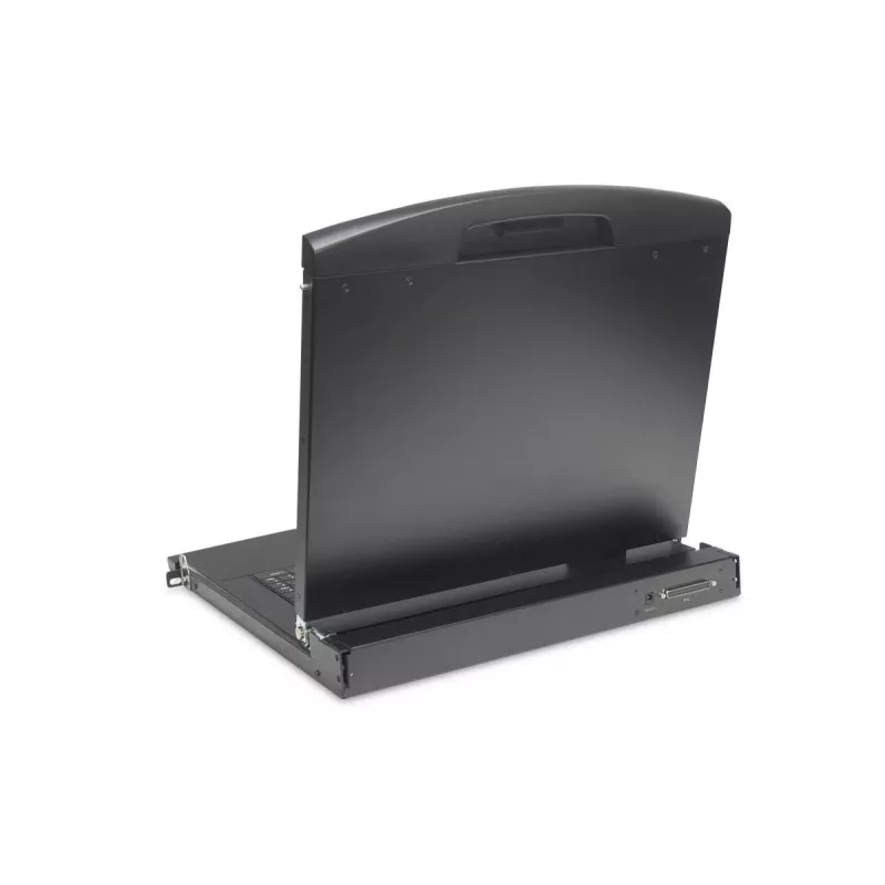 DIGITUS modulinė 43,2 cm (19 col.) HD TFT konsolė su 1 VGA prievadu. RAL 9005 juoda - GE klaviatūra