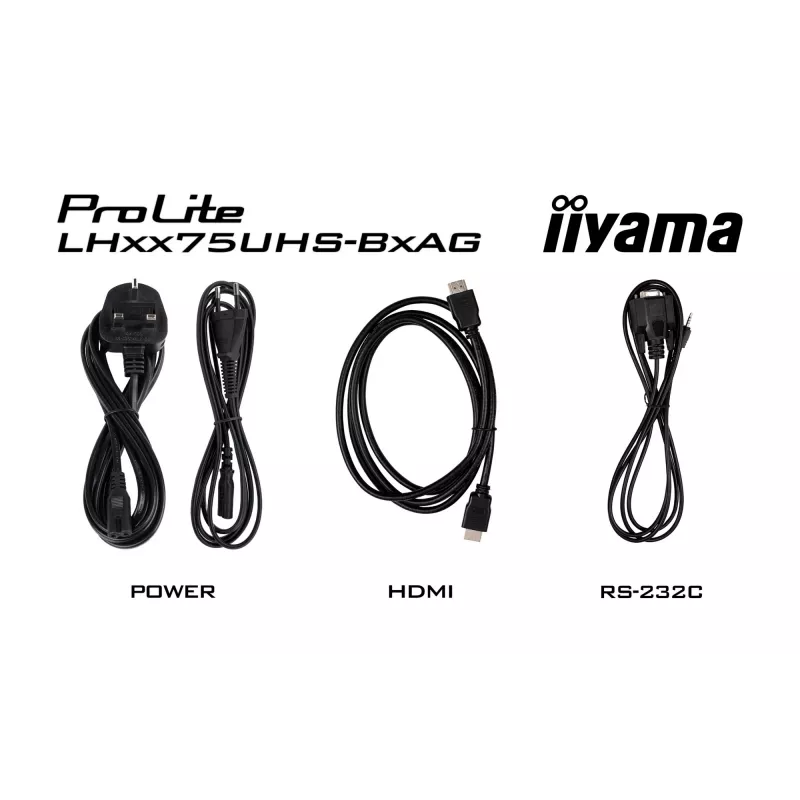 iiyama LH7575UHS-B2AG Skelbimų ekranas Skaitmeninių skelbimų plokščiasis ekranas 190,5 cm (75 col.) LCD Wi-Fi 500 cd/m² 4K Ultra HD Juodas Integruotas procesorius Android 11 24/7
