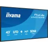 „iiyama LH4375UHS-B2AG“ reklaminis ekranas Skaitmeninės reklamos plokščiasis ekranas 108 cm (42,5 colio) LCD Wi-Fi 500 cd/m² 4K Ultra HD Juodas Įmontuotas procesorius Android 11 24/7