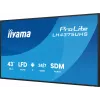 „iiyama LH4375UHS-B2AG“ reklaminis ekranas Skaitmeninės reklamos plokščiasis ekranas 108 cm (42,5 colio) LCD Wi-Fi 500 cd/m² 4K Ultra HD Juodas Įmontuotas procesorius Android 11 24/7