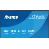 „iiyama LH6575UHS-B2AG“ reklaminis ekranas Skaitmeninės reklamos plokščiasis ekranas 163,8 cm (64,5 colio) LCD Wi-Fi 500 cd/m² 4K Ultra HD Juodas Integruotas procesorius Android 11 24/7
