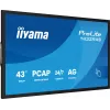 „iiyama T4329AS-B1AG“ kompiuterio monitorius 108 cm (42,5 colio) 3840 x 2160 pikselių 4K Ultra HD LED jutiklinis ekranas juodos spalvos