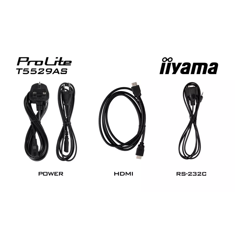 „iiyama T5529AS-B1AG“ reklaminis ekranas kiosko dizainas 138,7 cm (54,6 colio) LED Wi-Fi 450 cd/m² 4K Ultra HD juodas lietimui jautrus ekranas su integruotu procesoriumi Android 24/7