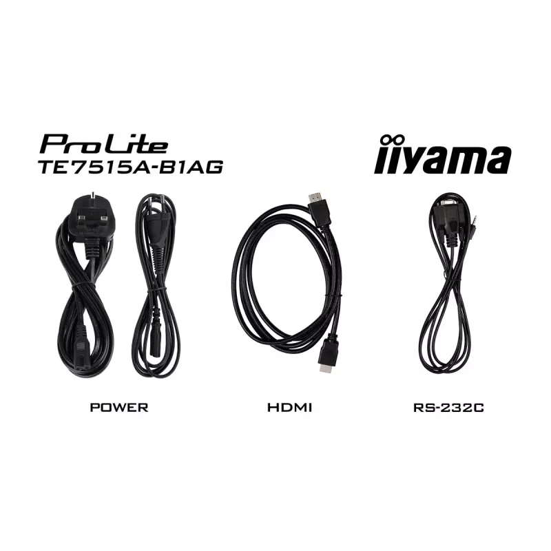 Skaitmeninės reklamos plokščiasis ekranas iiyama TE7515A-B1AG 74,5 col. liečiamuoju ekranu 4K Ultra HD