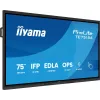 Skaitmeninės reklamos plokščiasis ekranas iiyama TE7515A-B1AG 74,5 col. liečiamuoju ekranu 4K Ultra HD