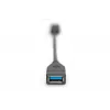 DIGITUS USB Type-C adapterio laidas, OTG, type C - A M/F, 15cm Super Speed juodas