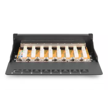 DIGITUS Patch Panel CAT6 8 prievadų ekranuotas juodas