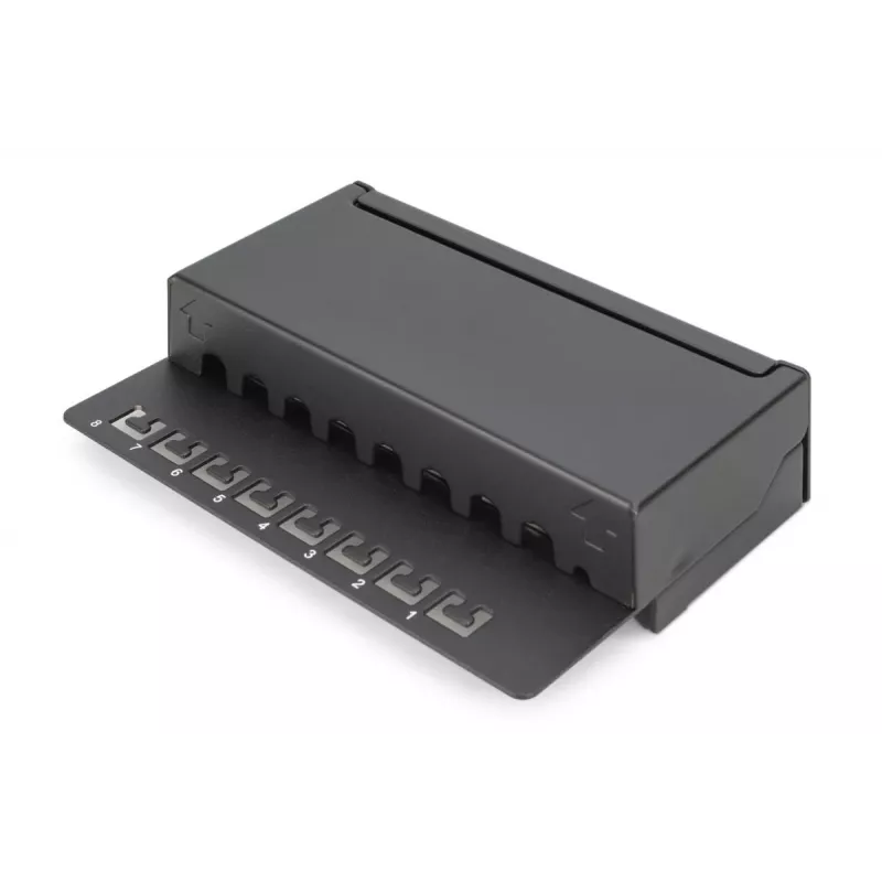 DIGITUS Patch Panel CAT6 8 prievadų ekranuotas juodas