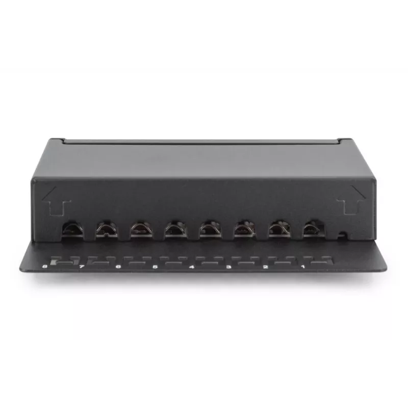 DIGITUS Patch Panel CAT6 8 prievadų ekranuotas juodas