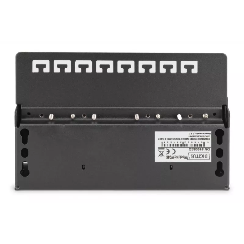 DIGITUS Patch Panel CAT6 8 prievadų ekranuotas juodas