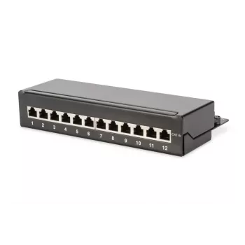 Patch Panel Digitus Desktop CAT 6A EA klasė Shielded Juoda