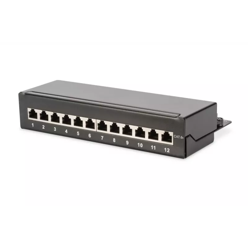 Patch Panel Digitus Desktop CAT 6A EA klasė Shielded Juoda