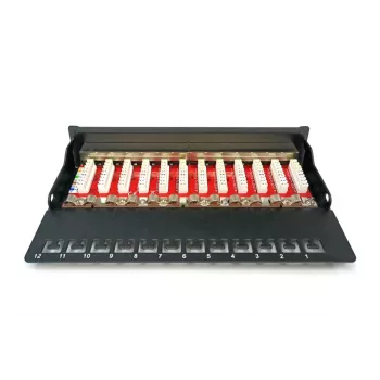 Patch Panel Digitus Desktop CAT 6A EA klasė Shielded Juoda