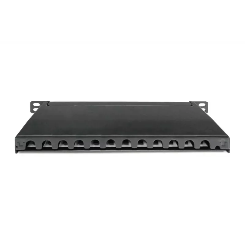 DIGITUS CAT6A pataisų skydas, ekranuotas, 12 prievadų 1/2U, 10 colių montavimas ant stovo, juoda RAL 9005