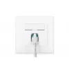 DIGITUS CAT6A EA klasė tinklo lizdas, ekranuotas 1x RJ45, LSA, grynai baltas, lygiai montuojamas, 8 krypčių
