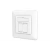 DIGITUS CAT6A EA klasė tinklo kištukinis lizdas, ekranuotas 2x RJ45, LSA, balta, įleidžiamas montavimas, 8 krypčių