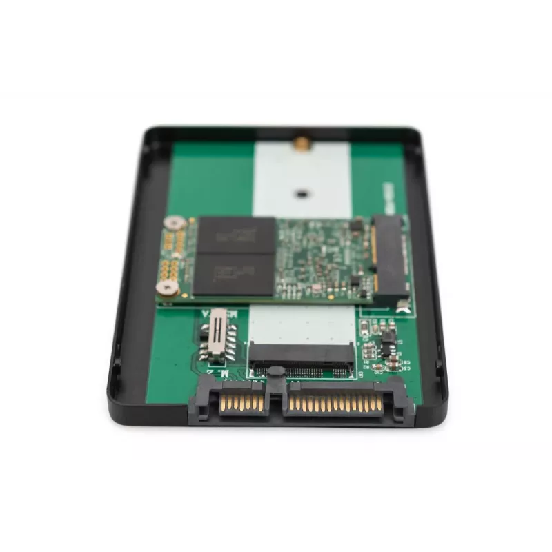DIGITUS HDD korpusas 2,5 col. SATA - M.2 arba mSATA SATA 3 6 Gbit/s, rašymo greitis iki 520 MB/s