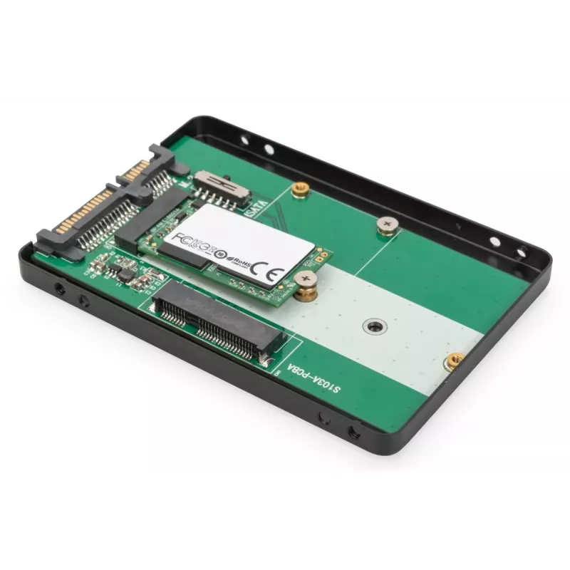 DIGITUS HDD korpusas 2,5 col. SATA - M.2 arba mSATA SATA 3 6 Gbit/s, rašymo greitis iki 520 MB/s