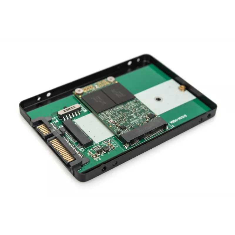 DIGITUS HDD korpusas 2,5 col. SATA - M.2 arba mSATA SATA 3 6 Gbit/s, rašymo greitis iki 520 MB/s