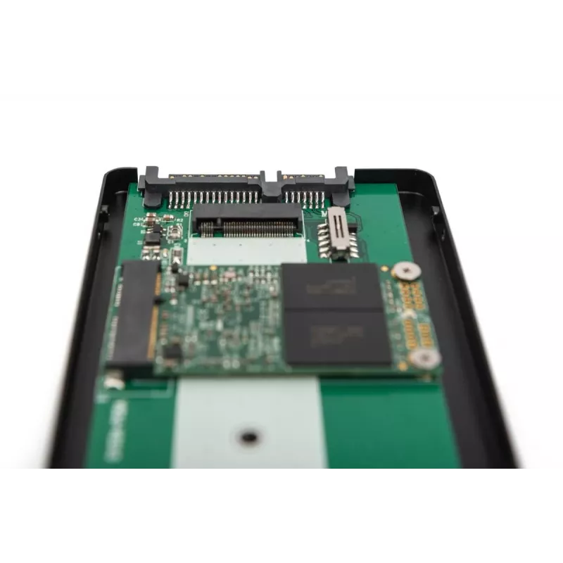 DIGITUS HDD korpusas 2,5 col. SATA - M.2 arba mSATA SATA 3 6 Gbit/s, rašymo greitis iki 520 MB/s