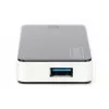 DIGITUS USB-hub 4 prievadų USB3.0 išorinis, juodas, fortepijono blizgesio