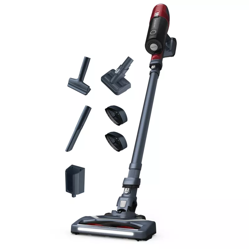 Rowenta RH6878 2-in-1 stick vacuum baterija Dry Cyclonic Bagless 0.55 L Red, Pilka
