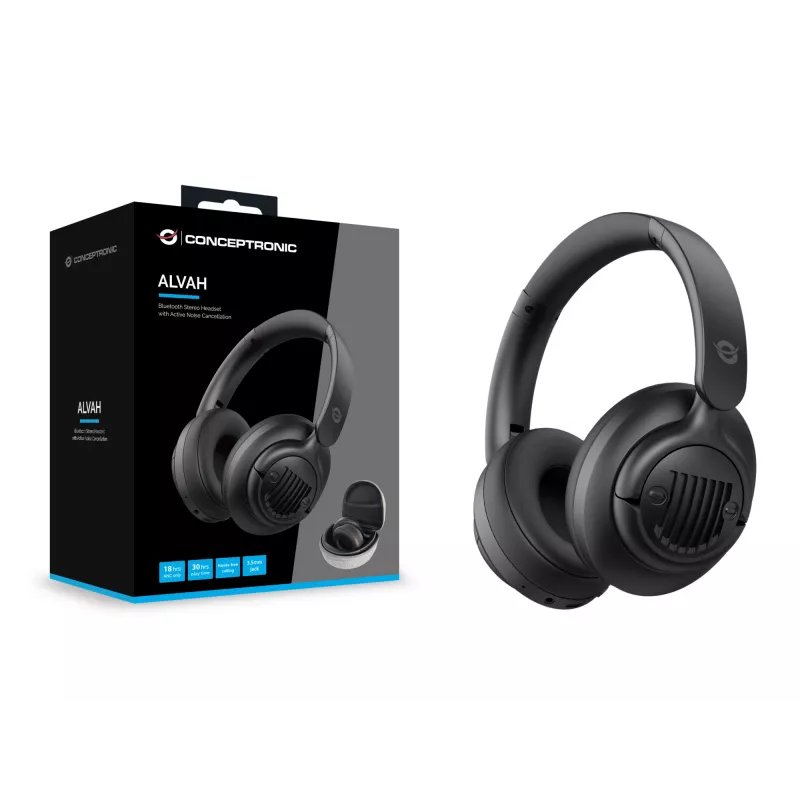 Conceptronic belaidės stereo ausinės su aktyviu triukšmo slopinimu