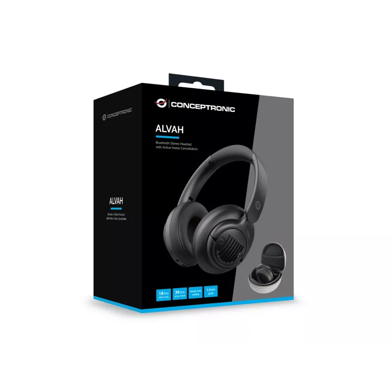 Conceptronic belaidės stereo ausinės su aktyviu triukšmo slopinimu