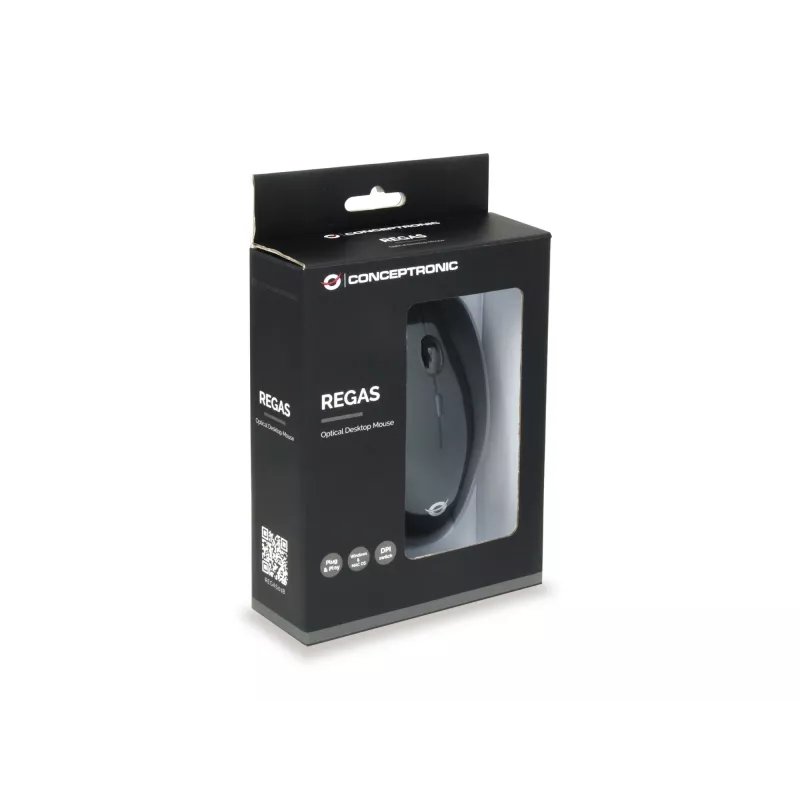 Conceptronic REGAS01B pelė Biuro Abiem rankoms tinkama USB Type-A Optinė 1200 DPI