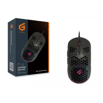 Conceptronic DJEBBEL 6D žaidimų pelė su korpusu, primenančiu korį, 6400 DPI