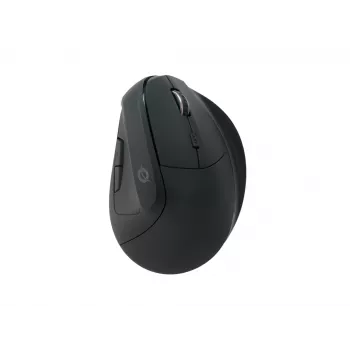 Conceptronic LORCAN ERGO 6 mygtukų ergonominė Bluetooth pelė, dešiniarankiams, vertikalus dizainas, optinė, Bluetooth, 1600 DPI, juoda
