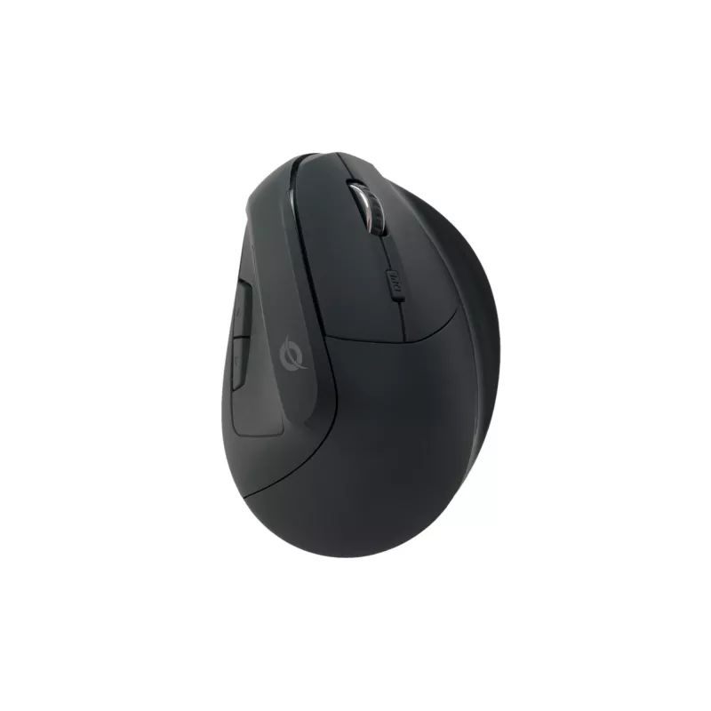 Conceptronic LORCAN ERGO 6 mygtukų ergonominė Bluetooth pelė, dešiniarankiams, vertikalus dizainas, optinė, Bluetooth, 1600 DPI, juoda